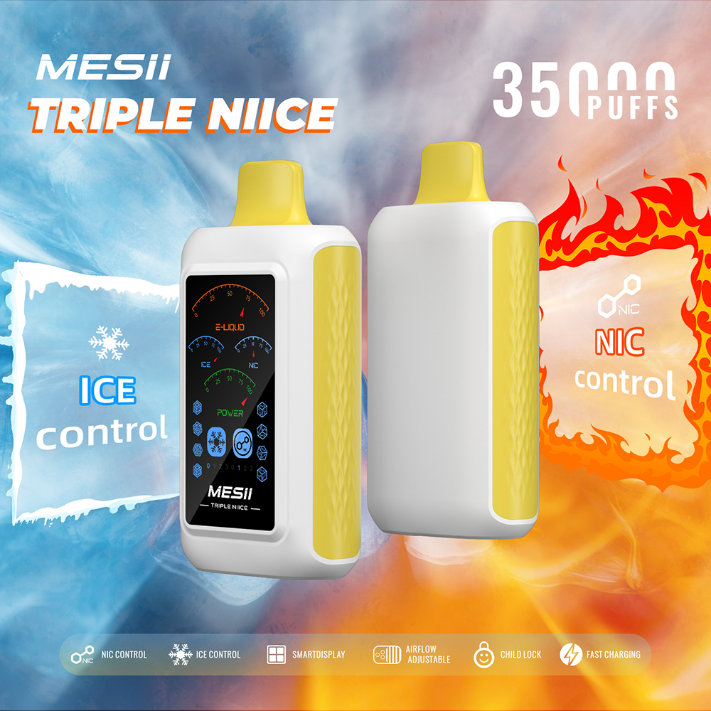 100% Original Ice Nicotine Control Mesii Triple 35K Vapes 