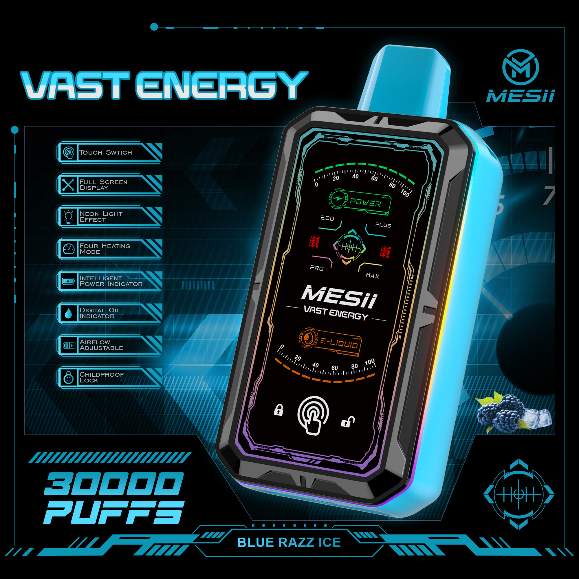 Wholesale Mesii Vast Energy 30000 30K Puffs Disposable E Vapes